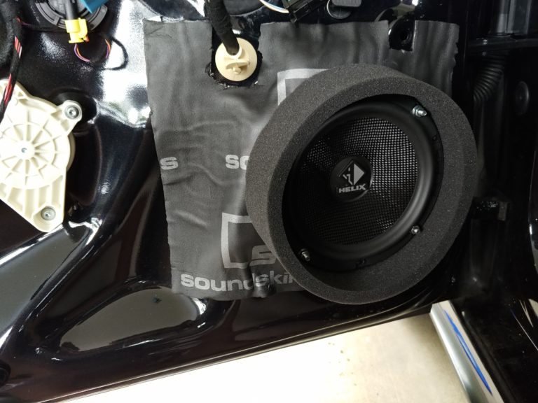 replacing car speakers installation gone right with sound deadener and foam rings