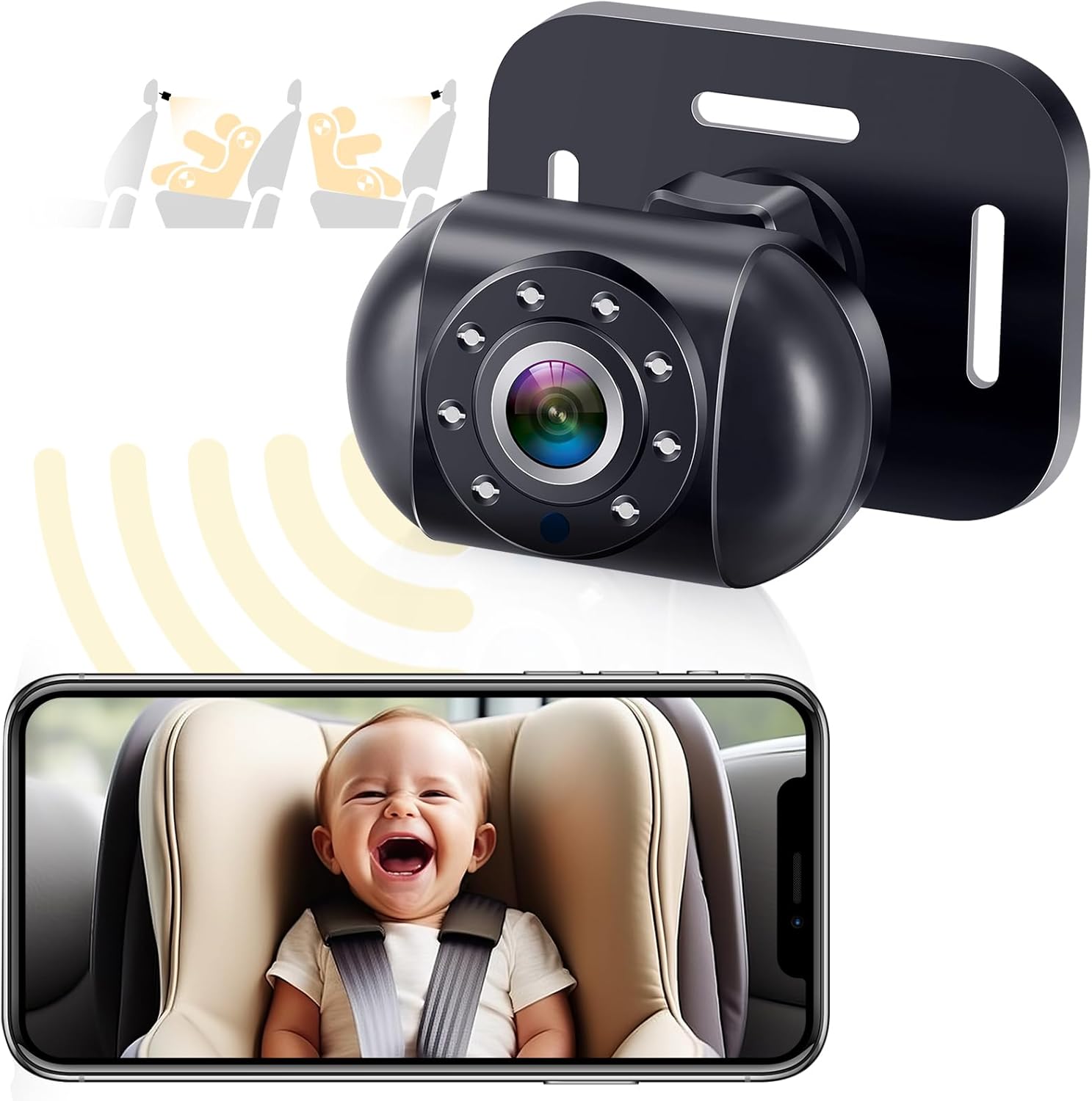 Infant Car Monitor Car Seat Camera image 6